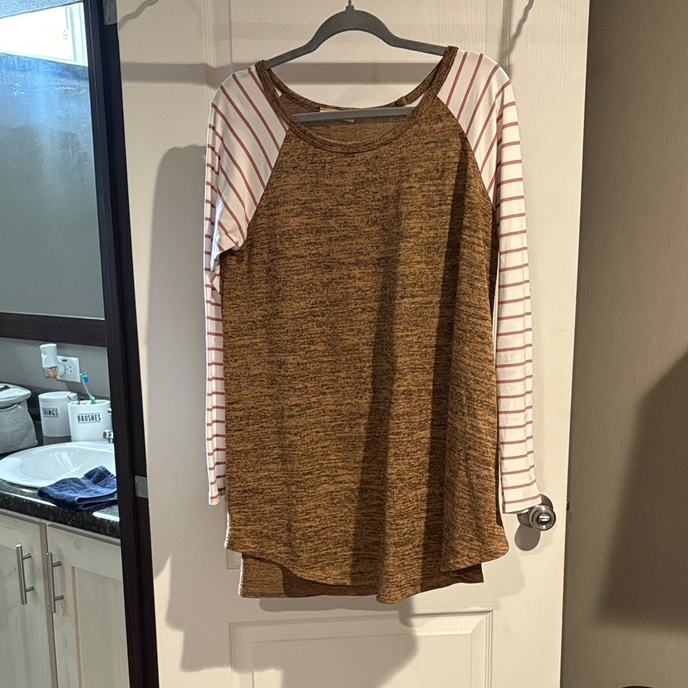 Reborn Brown and White Top